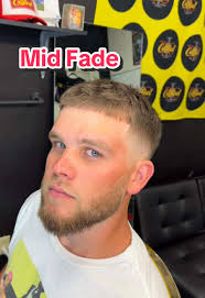 Short Drop Fade Haircut with Beard