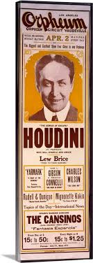 Business people and blank poster supported by robotic arms. Orpheum Circuit Vaudeville Vintage Theatre Poster Wall Art Canvas Prints Framed Prints Wall Peels Great Big Canvas