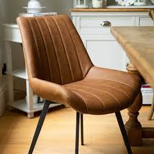 Malmo Tan Dining Chair Faux Leather Faux Leather Dining Chairs Tan Dining Chair Dining Chairs Uk