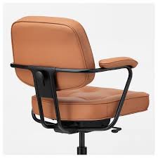 Alefjall Office Chair Grann Golden Brown Ikea Office Chair Leather Office Chair Comfortable Office Chair
