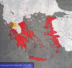 Being wrapped in mythology the war. Greece After The Trojan War 1180 Bc By Metaxist Mapper On Deviantart