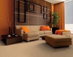 The upholstery and carpet's neutral colors also serve as a background to make the orange accent pieces pop. The Best Living Room Design Burnt Orange Paint Color Living Room