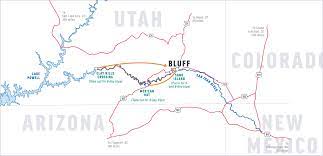 Image Result For San Juan River Map Mexican Hat To Clay Hills River Trip River Rafting Sand Island