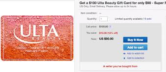 Ulta beauty, inc., formerly known as ulta salon, cosmetics & fragrance inc., is an american chain of beauty stores headquartered in bolingbr. Ebay 100 Ulta Beauty Gift Card For Only 90 Email Delivery Gift With Purchase