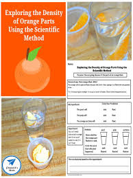Exploring The Density Of Orange Parts Using The Scientific Method Scientific Method Scientific Method Experiments Scientific Method Activities
