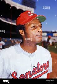 Washington Senators outfielder Curt Flood poses for a portrait. Vintage  Photograph Circa 1971--(AP Photo/Steve Moore Stock Photo