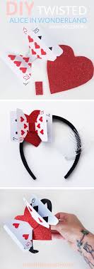 When the playing card coat has dried (typically after 10 to 30 seconds), you may now cut out each card design from the base cardstock or from the playing card sheet (if you used one). How To Make A Twisted Alice In Wonderland Hair Accessory With Playing Cards Alice In Wonderland Crafts Alice In Wonderland Diy Playing Card Crafts