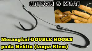 Kita menyadari bahwa akan sulit mendapatkan ikan tanpa pemilihan kail yang bagus. Cara Merangkai 2 Mata Kail Pada Neklin Untuk Target Ikan Besar Youtube