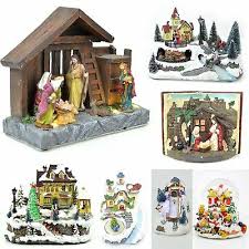 With one of the largest ranges of christmas lights, decorations and artificial christmas trees online we have something to suit all tastes and budgets this christmas. Traditional Musical Lights Christmas Nativity Set Scene Crib Xmas Decorations Ebay