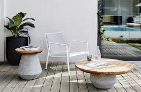 Cabo Round Concrete Side Table Coffee Table Concrete Coffee Table Convertible Coffee Table