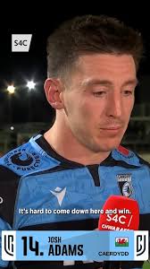 🗣️ JOSH ADAMS, "Cryfder ni yw gyda'r bêl a ni'n falch i gael pum pwynt",  Job done for Cardiff las night in the East Wales derby., Dreigiau