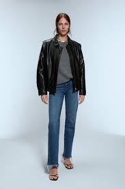 Zara Vintage 80s Leather Jacket In 2020 Leather Jacket Vintage Leather Jacket Jackets