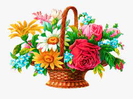 Challenge #19 | pretty hanging basket of wild flowers heavy body acrylic paint. Daisies Clipart Flower Basket Basket With Flowers Png Free Transparent Clipart Clipartkey