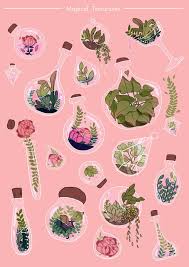 Magical Terrariums A5 Art Print Indoor Plants Succulents Cute Art Kawaii Art Art