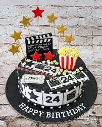 Movies Acting Theme Customised Designer Fondant Cake For Actor Actress S 24th Birthday At Pune Cho Movie Theme Cake Birthday Cake For Him 24th Birthday Cake