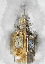 London Painting London Famous Places Big Ben By Diana Van By Diana Van London Painting London Art London Famous Places