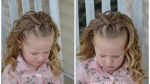 The bangs were brought up to the front and the rest sleeked up in the back. Simple Girl Hairstyle Flips Headband With Curls Youtube