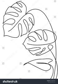 Intense colors, sharp lines, glossy finish. Monstera Leaf Line Art Contour Drawing Minimalism Art Modern Decor Ad Sponsored Line Art Monstera Leaf Contour Drawing Drawings Minimal Drawings