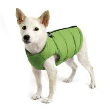 Gooby Padded Vest Dog Jacket Coat Sweater With Zipper Closure And Leash Ring