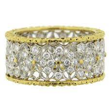 Check spelling or type a new query. Buccellati Diamond Gold Openwork Wide Wedding Band Ring For Sale At 1stdibs