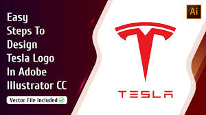 Logo amerického výrobce automobilů a technologické společnosti tesla, inc. Easy Steps To Design Tesla Logo In Adobe Illustrator Cc Brand Logos Emtode Vlogs 010 Youtube