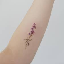 Bright watercolor colibri and flower tattoo on womans shoulder. Small Watercolor Flower By Tattooist Doy Gladiolus Tattoo Girly Tattoos Jasmine Flower Tattoos
