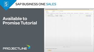 Available to promise (atp) calculates dates based on the reservation system. Sap Business One Available To Promise Tutorial Youtube