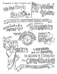 Color The Preamble And Bill Of Rights Social Studies Notebook Homeschool Social Studies Constitution Activities