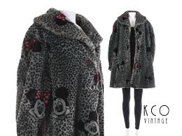 Black And White Polka Dot Fur Coat Faux Fur Coat 1992 Apparence Paris Blue Fur Coat Mickey Minnie Mouse Rare Collectible Vintage Clothing Made In Fran Blue Fur Coat Blue Faux Fur Coat Fur Coat