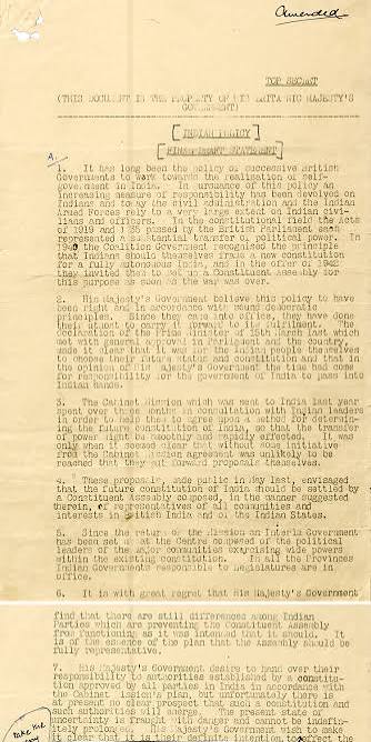 Britain's India policy - The National Archives