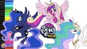 She's called 'daybreaker' because she has the job of raising the sun each day. My Little Pony The Movie Coloring Book Princess Celestia Luna Cadance Coloring Page Youtube