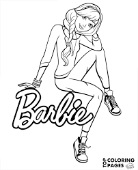 They dress up like a princess and enjoy pretending like one. Barbie Sitting On Her Logo Free Printable Coloring Page For Girls
