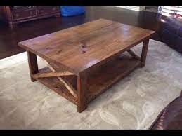 Easy to make woodworking jig. How To Make A Rustic Coffee Table With A Bottom Shelf Ana White Diy Video 4 Youtube