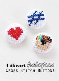 Check spelling or type a new query. I Heart Instagram Cross Stitch Covered Buttons My Poppet Makes