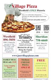 Jan S Village Pizza In Westfield Has Coupons Expire 1 31 14 In The November Issue Of My Neighborhood Source Print Westfield The Magicians The Neighbourhood