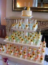 Sunflower Cake Pops Cake Pop Stands Cake Pop Displays Wedding Cake Pops