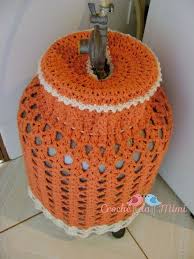 Capa De Botijao De Croche Com Flores Capa Para Botijao De Gas Crochet Home Decor Crochet Accessories Crochet For Home