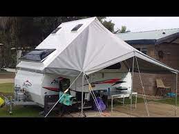 The Aussie Aliner Part 2 The Awning Setup Youtube Aliner Campers Camping Trailer Camper Caravan