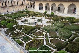 Mughal Garden At Amer Fort Is A Geometrical Garden Which Is Also Known As Charbagh It Is Called A In 2020 Urban Garden Design Landscape Design Garden Landscape Design
