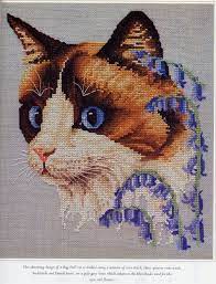 32.66 cm x 45.36 cm (12 7/8 x 17 7/8 in) colors: Gallery Ru Foto 73 Cats Of The World In Cross Stitch Chispitas Cat Cross Stitch Pattern Cross Stitch Cat Cross Stitch