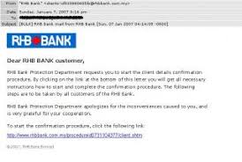 Please provide all required information and service dispute or counterfeit goods. Beware Of Rhb Bank Email Fraud