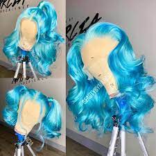 Hair Queen Of Miami On Instagram Custom Baby Blue Color Wig Can Be Provided By Me Bbmhair Miamihair Miamak Wig Hairstyles Lace Wigs Full Lace Wig