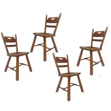 Rectangular tables offer a broad table space for all multiple settings. Set Of 6 Cushman Vermont Rock Maple Dining Chairs Designed By Herman Devries At 1stdibs