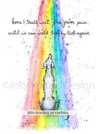 Do cats go to heaven? Rainbow Bridge Greeting Card Dog Loss Sympathy Can Be Etsy Hundespruche Hundehimmel Regenbogenbrucken Hund