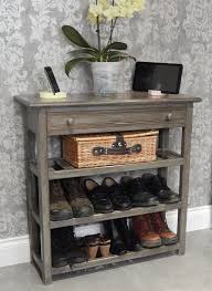 Shop online for benches, console tables, coat racks and more. Narrow Entryway Table With Shoe Storage Novocom Top