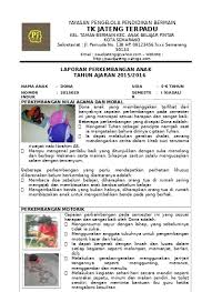 Check spelling or type a new query. Top Pdf Paudi Tk Ra 6 Contoh Raport Paud Laporan Semester Laporan Perkembangan Anak Doc 123dok Com