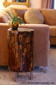 Diy Tree Trunk Table Decor Stump Table Diy Decor