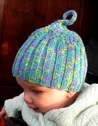 Two Needle Baby Hat In Bunny Hop Free Knitting Pattern For Baby Hat Crystal Palace Yarns Baby Hat Knitting Pattern Baby Hat Patterns Hat Knitting Patterns