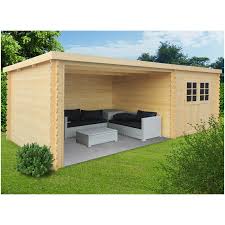 C'est une construction en bois, en résine ou en métal, qui s'intègre parfaitement dans le paysage. Abri De Jardin Bois 28 Mm Et Auvent Traite