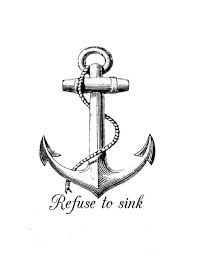 sink  black ink anchor tattoo design